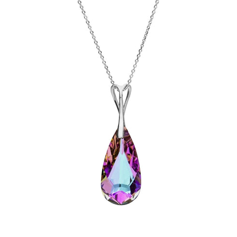 Sudraba kulons "Varavīksnes Kaskāde (Vitrail Light)" ar Swarovski™ kristāliem